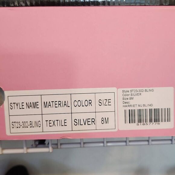 Dolls Kill Desire Me Rhinestone Mary Janes - Silver Women's Size 8 M - Picture 9 of 9